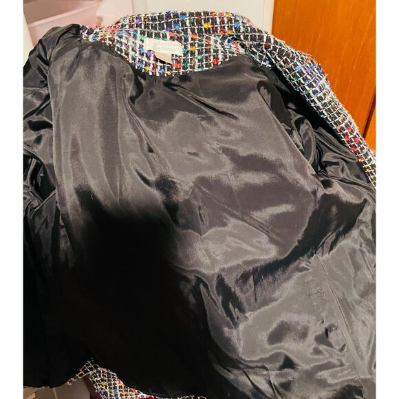 Christopher & Banks Wool Blend Blazer Jacket Rainbow Tweed Womens Sz Small - Picture 3 of 4